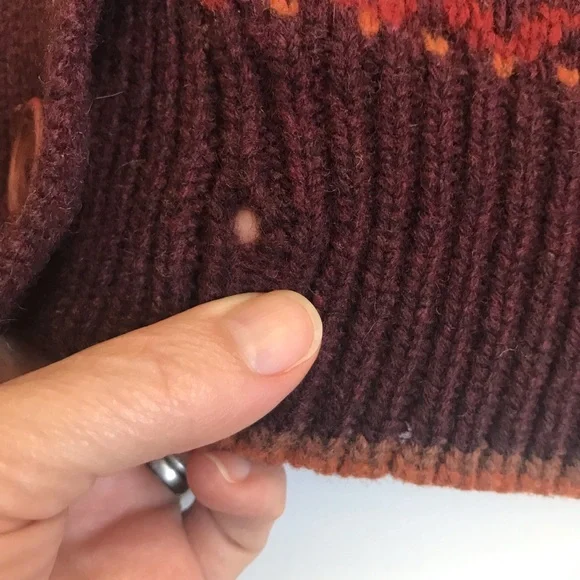 Isabella Bird Wool Shawl Collar Cardigan Western Southwestern Vibe Size M - Picture 6 of 8